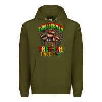 Army Green juneteenth free ish since 1865 Premium Hoodie - CowGirlArtShop