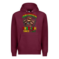 Burgundy juneteenth free ish since 1865 Premium Hoodie - CowGirlArtShop