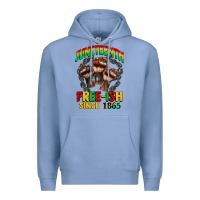 Colony Blue juneteenth free ish since 1865 Premium Hoodie - CowGirlArtShop