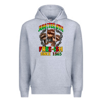 Heather Grey juneteenth free ish since 1865 Premium Hoodie - CowGirlArtShop