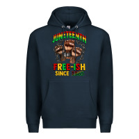 Navy juneteenth free ish since 1865 Premium Hoodie - CowGirlArtShop