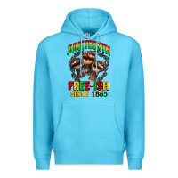 Ocean Blue juneteenth free ish since 1865 Premium Hoodie - CowGirlArtShop