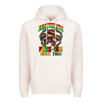 Pale Pink juneteenth free ish since 1865 Premium Hoodie - CowGirlArtShop