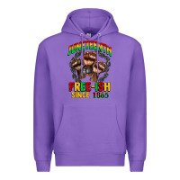 Purple juneteenth free ish since 1865 Premium Hoodie - CowGirlArtShop