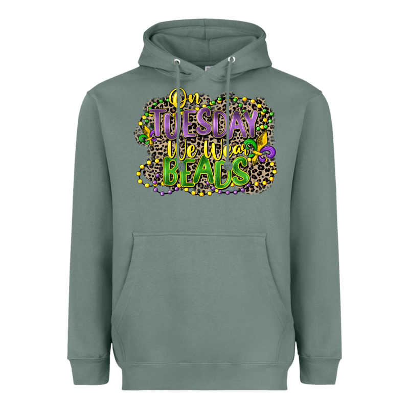 On Tuesday We Wear Beads Heavyweight Hoodie by CowGirlArtShop | Teevron