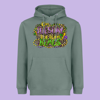 On Tuesday We Wear Beads Heavyweight Hoodie Designed By Cowgirlartshop