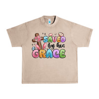 French Oak saved by his grace Urban Heavy Tee - MaliasSmallBusiness