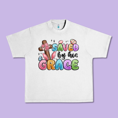 Saved By His Grace Urban Heavy Tee Designed By Maliassmallbusiness