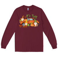 Burgundy It's Fall Y'all Gnome Long Sleeve Tee - MaliasSmallBusiness