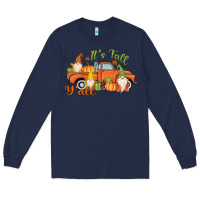 Navy It's Fall Y'all Gnome Long Sleeve Tee - MaliasSmallBusiness