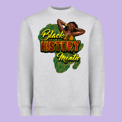 Black History Month Heavyweight Sweatshirt Designed By Nancycooperartshop