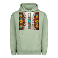 Pigment Oil Green baseball with sunflower and gemstone tumbler Urban Hoodie - BundleAndBundleShop