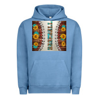 Pigment Pebble Blue baseball with sunflower and gemstone tumbler Urban Hoodie - BundleAndBundleShop