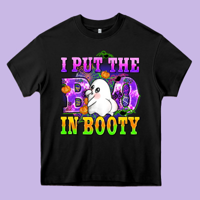 I Put The In Booty Heavy Core Tee Designed By Adodesignshop
