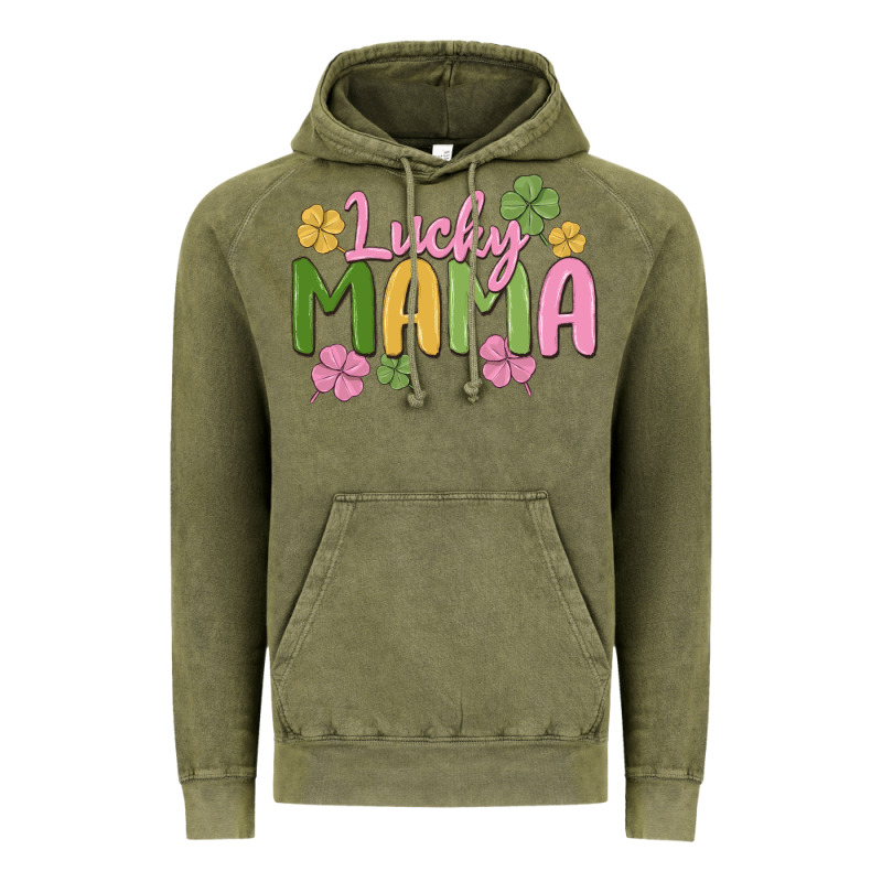 Lucky Mama Vintage Hoodie by MaliasSmallBusiness | Teevron