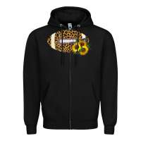 Black Leopard Print Footbal Zipper Hoodie - Bettercallsaul