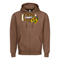 Chestnut Leopard Print Footbal Zipper Hoodie - Bettercallsaul