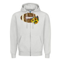 Dove Grey Leopard Print Footbal Zipper Hoodie - Bettercallsaul