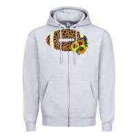 Heather Grey Leopard Print Footbal Zipper Hoodie - Bettercallsaul