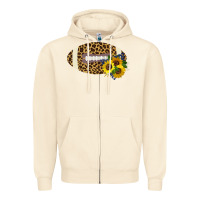 Sandshell Leopard Print Footbal Zipper Hoodie - Bettercallsaul