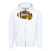White Leopard Print Footbal Zipper Hoodie - Bettercallsaul