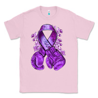 Bubblegum Pink Domestic Violence Warrior purple ribbon Classic Tee - NancyCooperArtShop