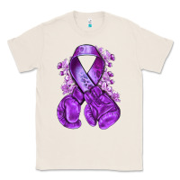 Natural Domestic Violence Warrior purple ribbon Classic Tee - NancyCooperArtShop