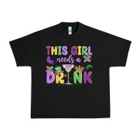 Black this girl needs a drink Urban Heavy Tee - MaliasSmallBusiness