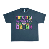Midnight Navy this girl needs a drink Urban Heavy Tee - MaliasSmallBusiness