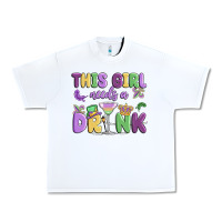 White this girl needs a drink Urban Heavy Tee - MaliasSmallBusiness