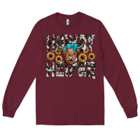 Burgundy howdy heıfer Long Sleeve Tee - JahusDesignShop