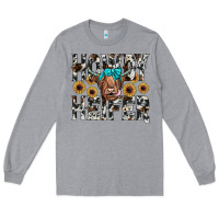 Heather Grey howdy heıfer Long Sleeve Tee - JahusDesignShop