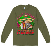 Army Green Feliz Navidad gnome Long Sleeve Tee - NancyCooperArtShop