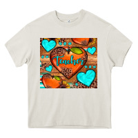 Cream teacher hearts Heavy Core Tee - JahusDesignShop