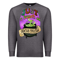 Charcoal Heather just a bunch of hocus pocus Premium Sweatshirt - CowGirlArtShop