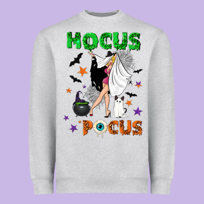 Hocus Pocus With Witch Heavyweight Sweatshirt Designed By Nancycooperartshop
