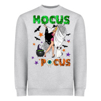 Heather Grey hocus pocus with witch Heavyweight Sweatshirt - NancyCooperArtShop