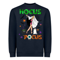 Navy hocus pocus with witch Heavyweight Sweatshirt - NancyCooperArtShop