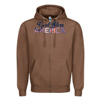 Chestnut God Bless America Zipper Hoodie - Bettercallsaul