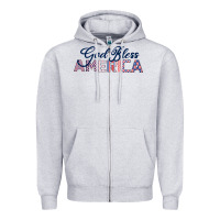 Heather Grey God Bless America Zipper Hoodie - Bettercallsaul