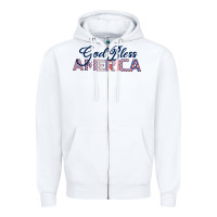 White God Bless America Zipper Hoodie - Bettercallsaul