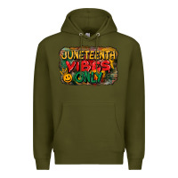 Army Green juneteenth vibes only Premium Hoodie - CowGirlArtShop