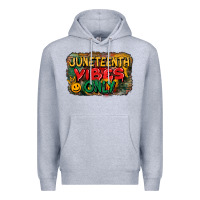 Heather Grey juneteenth vibes only Premium Hoodie - CowGirlArtShop