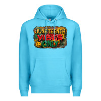 Ocean Blue juneteenth vibes only Premium Hoodie - CowGirlArtShop