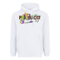 White mardi gras pharmacist Heavyweight Hoodie - CowGirlArtShop