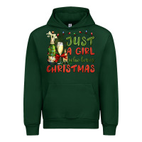 Forest Green just a girl who loves christmas Urban Hoodie - BundleAndBundleShop