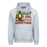 Heather Grey just a girl who loves christmas Urban Hoodie - BundleAndBundleShop