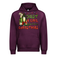 Mauve Wine just a girl who loves christmas Urban Hoodie - BundleAndBundleShop