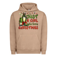 Pigment Burro just a girl who loves christmas Urban Hoodie - BundleAndBundleShop