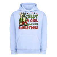 Pigment Grape Ice just a girl who loves christmas Urban Hoodie - BundleAndBundleShop